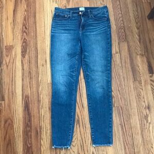 J Crew 9” Toothpick Skinny Ankle Jeans in Blue (28 Tall)
